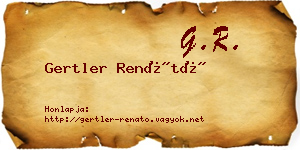 Gertler Renátó névjegykártya