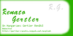 renato gertler business card